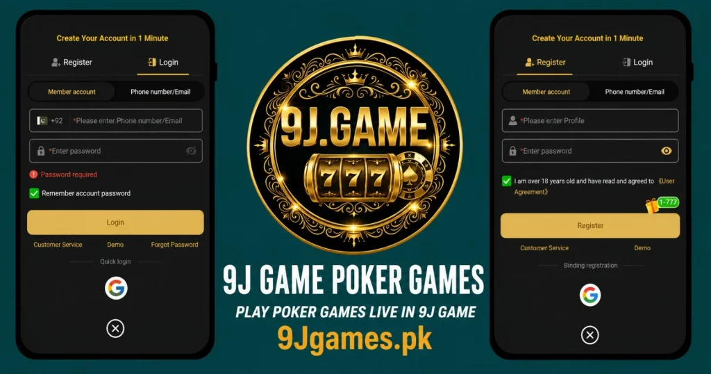 create an 9j game account